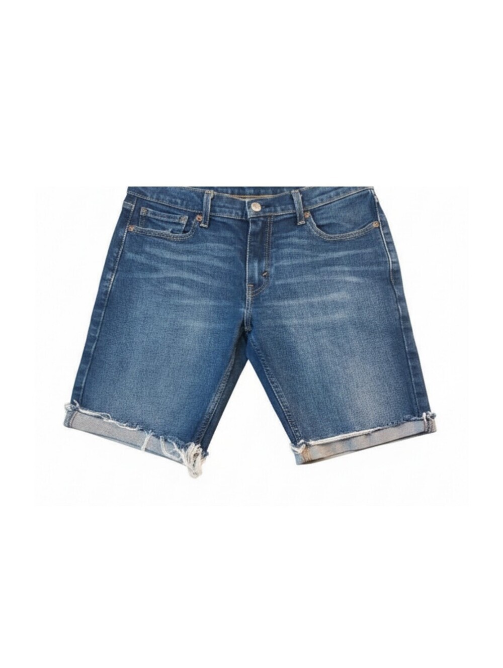 Levi's 511 Slim Cut-off Denim Shorts Size 30 Blue Raw Hem